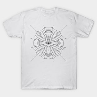 Halloween spider web pattern black on white T-Shirt